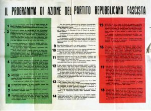 La Carta di Verona_manifesto programmatico del Partito repubblicano Fascista