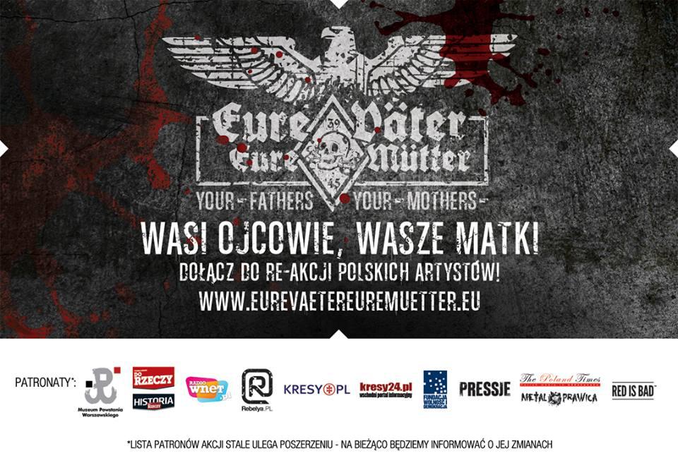 Fig. 8. A picture–appeal to the surfers: “Join us, the Polish artist, who express their reaction to TV series Unsere Mütter, Unsere Väter”.