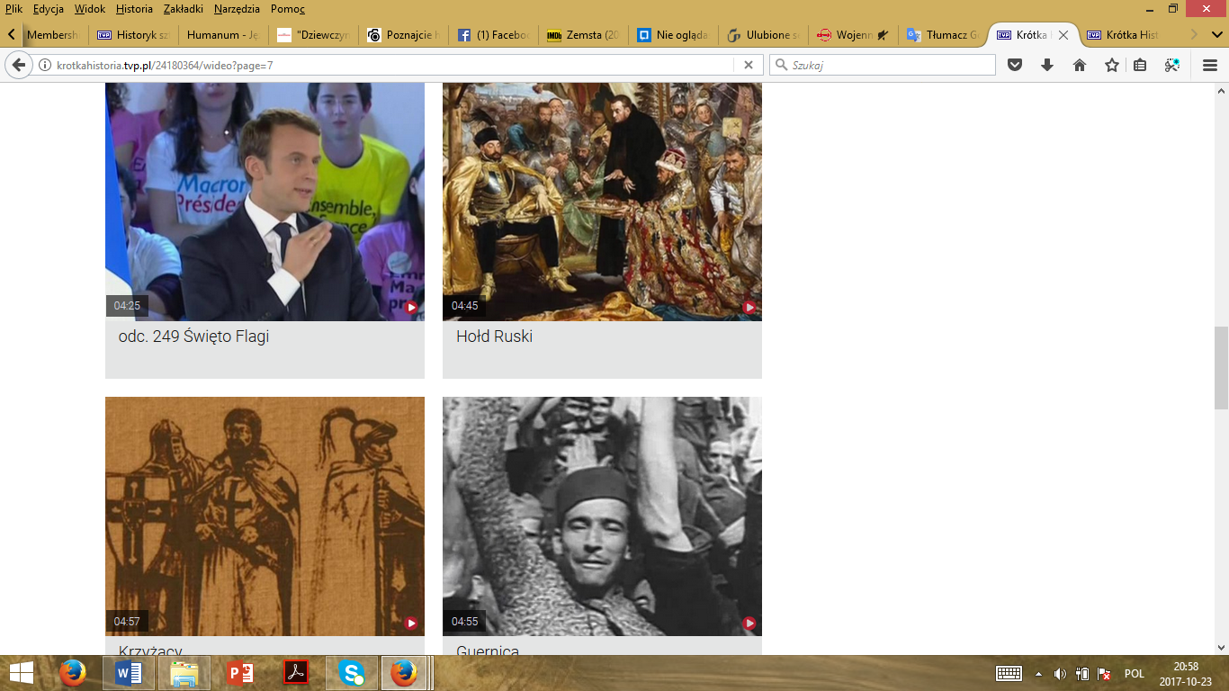 Print screen from the site of the Short story documentary series.
